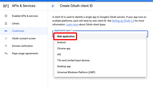 Google sign in for web application